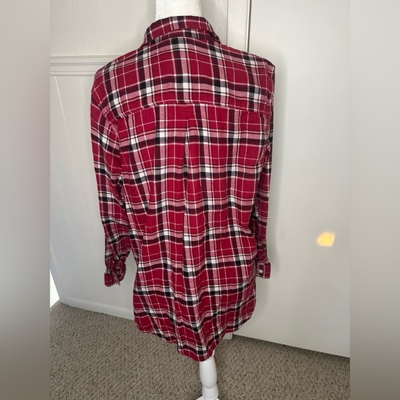 Wrangler Wrancher Red Plaid Button-Up Shirt - Picture 4 of 10